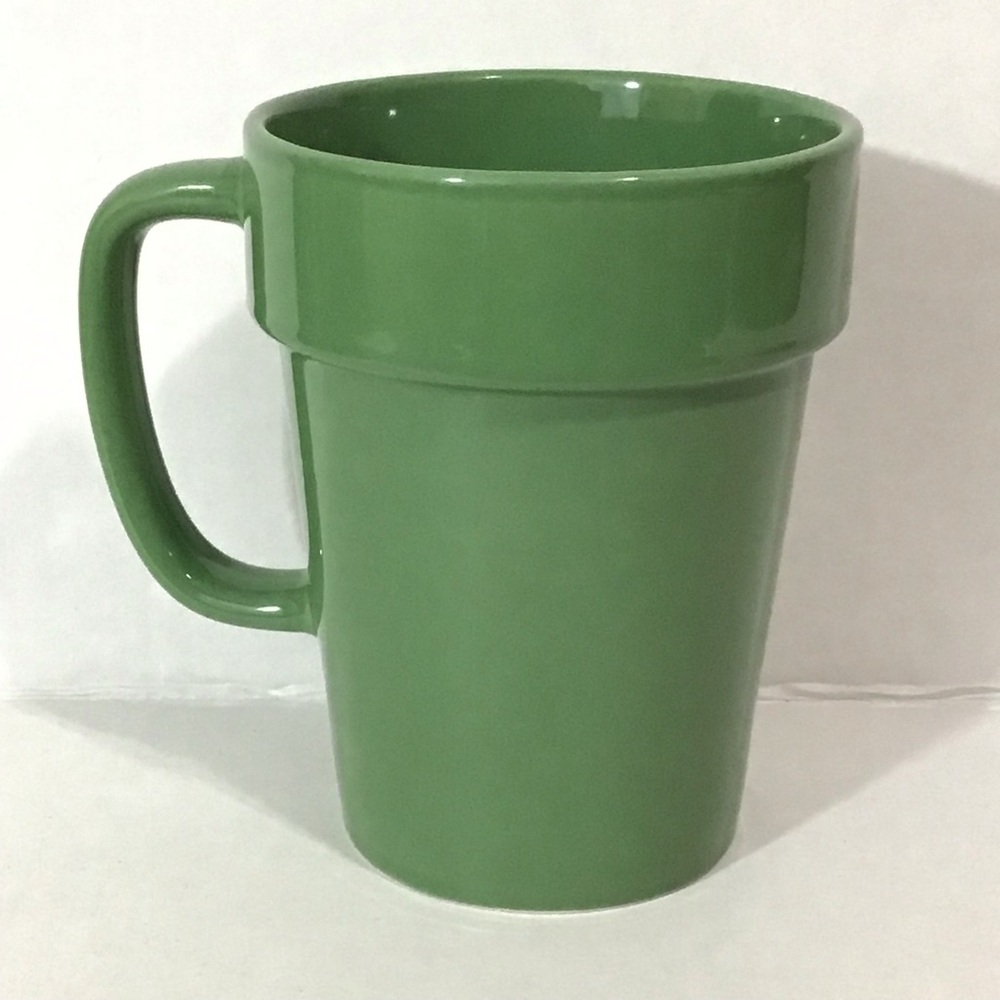 Bloom Where You‎ Are Planted Green Ceramic Planter Mug 16 OZ Unused - Picture 2 of 4